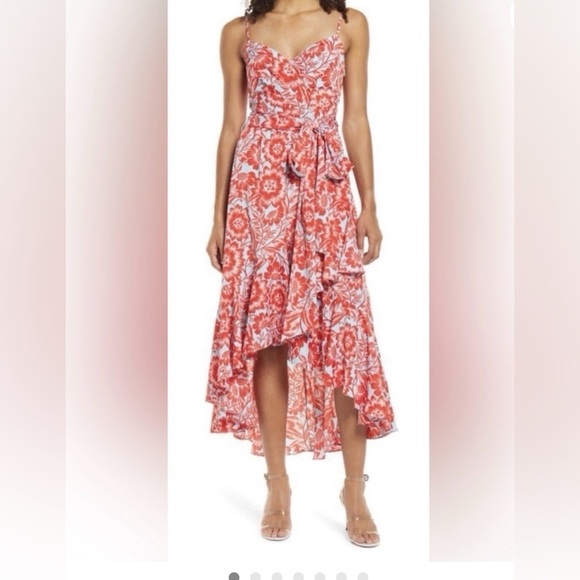 Eliza J Dresses & Skirts - Eliza J Women's Petite Style Crepe De Chine Spaghetti Strap Printed Floral Dress